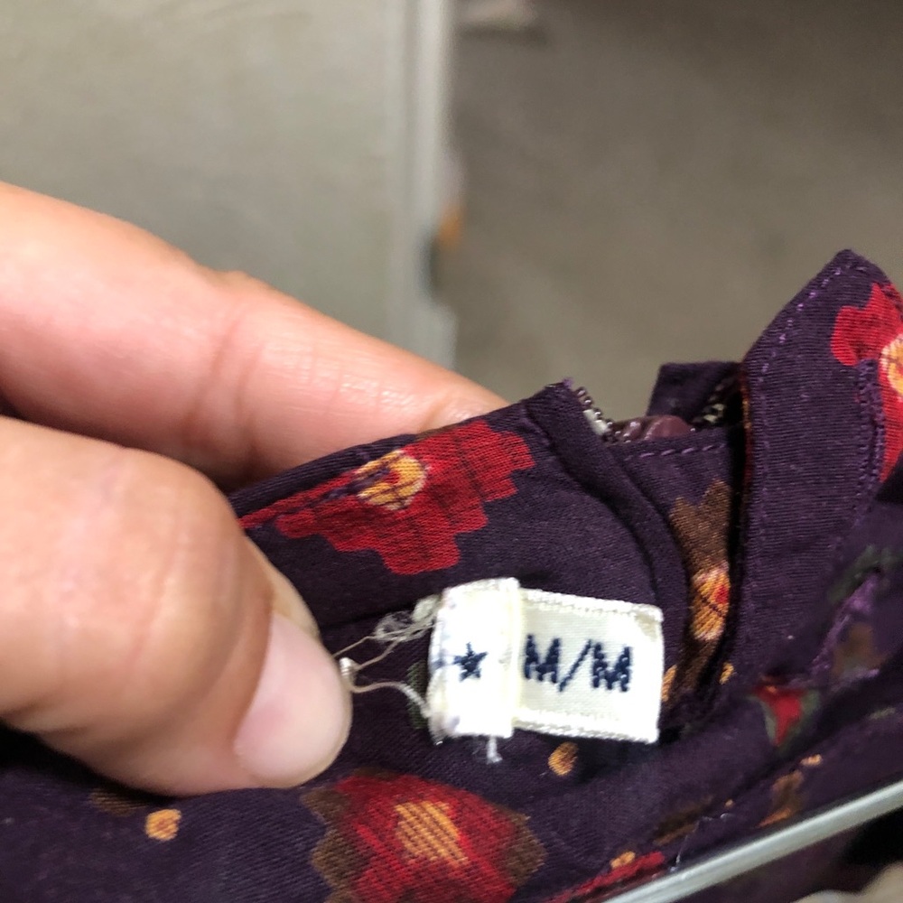 Floral Tie-Waist Maxi Skirt in Plum size M - Picture 8 of 8